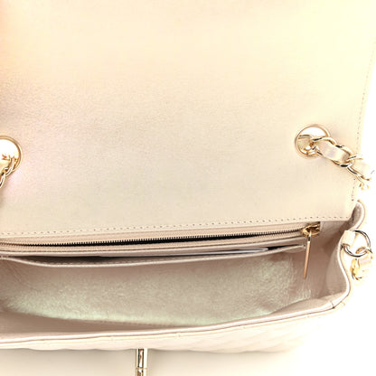 Chanel Iridescent Lambskin Quilted Mini Rectangular Flap Ivory 5 of 10