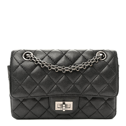 Chanel Goatskin Quilted 2.55 Reissue Mini Flap  Dark Silver 1 of 10