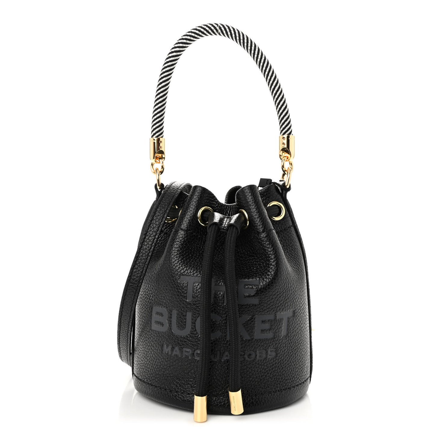 Grained Calfskin Mini The Bucket Bag Black