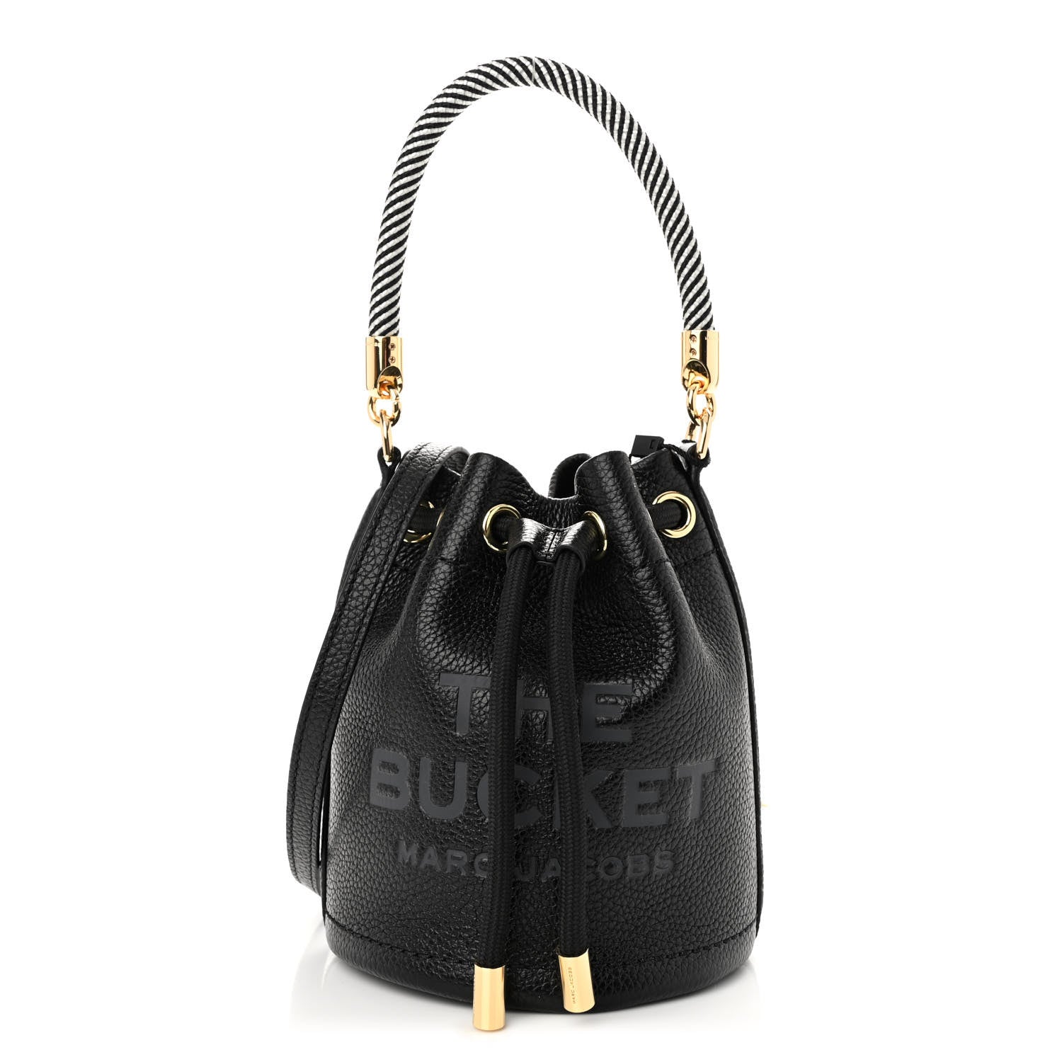 Marc Jacobs Grained Calfskin Mini The Bucket Bag Black 1 of 9