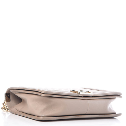 Chanel Caviar Quilted New Medium Boy Flap Dark Beige 4 of 12