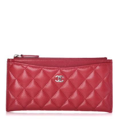 Chanel Iridescent Caviar Quilted Classic Zip Pouch Pink 1 of 8