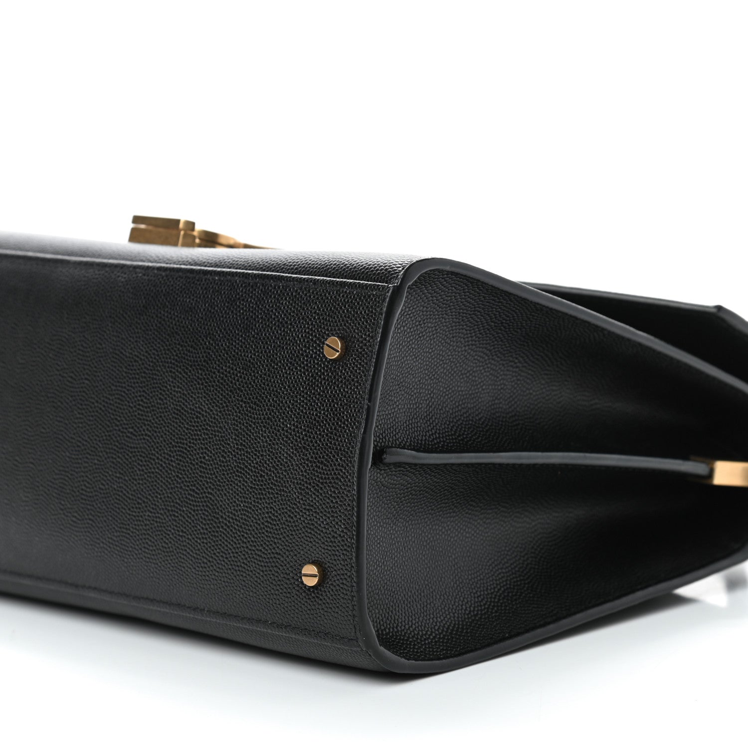 Saint Laurent Grain de Poudre Medium Classic Monogram Cassandra Top Handle Black 7 of 9