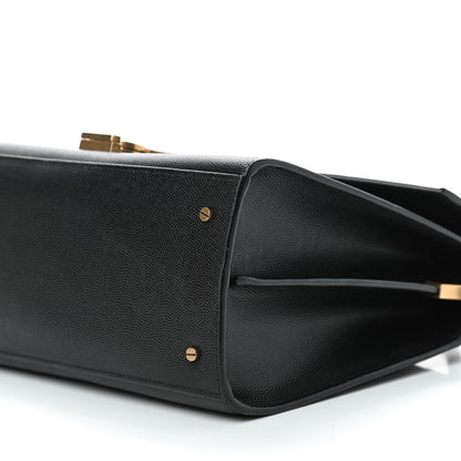 Saint Laurent Grain de Poudre Medium Classic Monogram Cassandra Top Handle Black 7 of 9