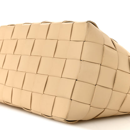 Bottega Veneta Lambskin Maxi Intrecciato Bowling Cassette Shoulder Bag Porridge 10 of 15