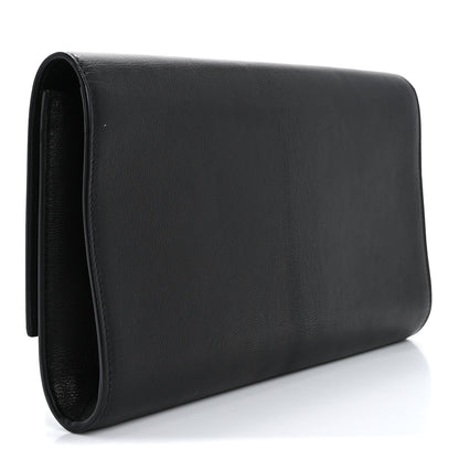 Saint Laurent Calfskin Monogram Large Belle De Jour Clutch Black 3 of 13