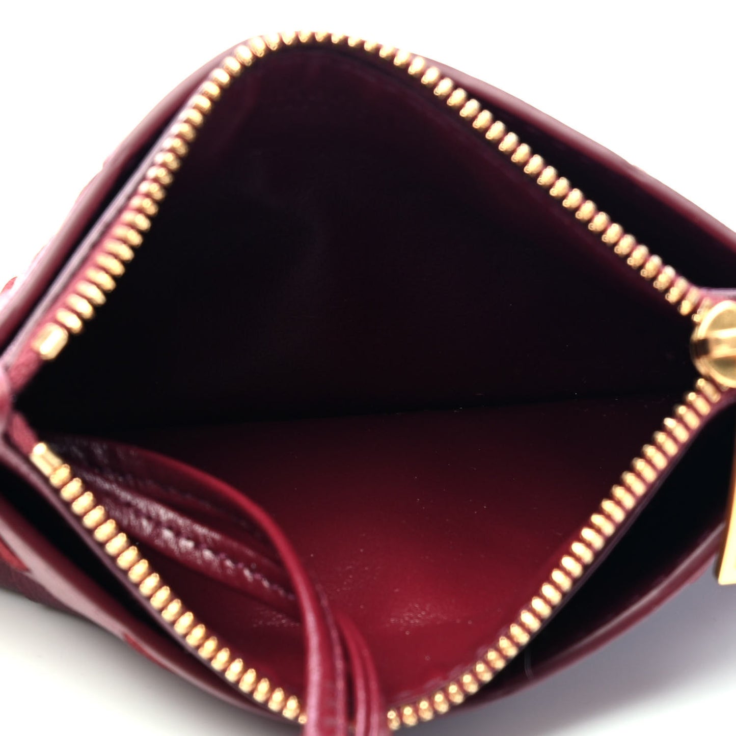 Nappa Intrecciato Key Case Bordeaux