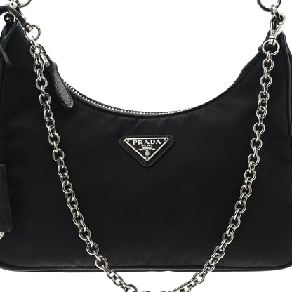 Prada Nylon Re-Edition 2005 Shoulder Bag Black 9 of 12