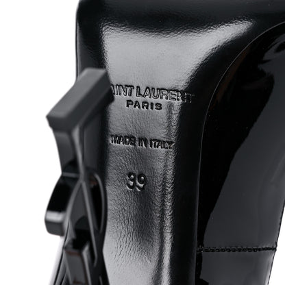 Saint Laurent Patent Calfskin Opyum 110 Sandals 39 Black 6 of 11