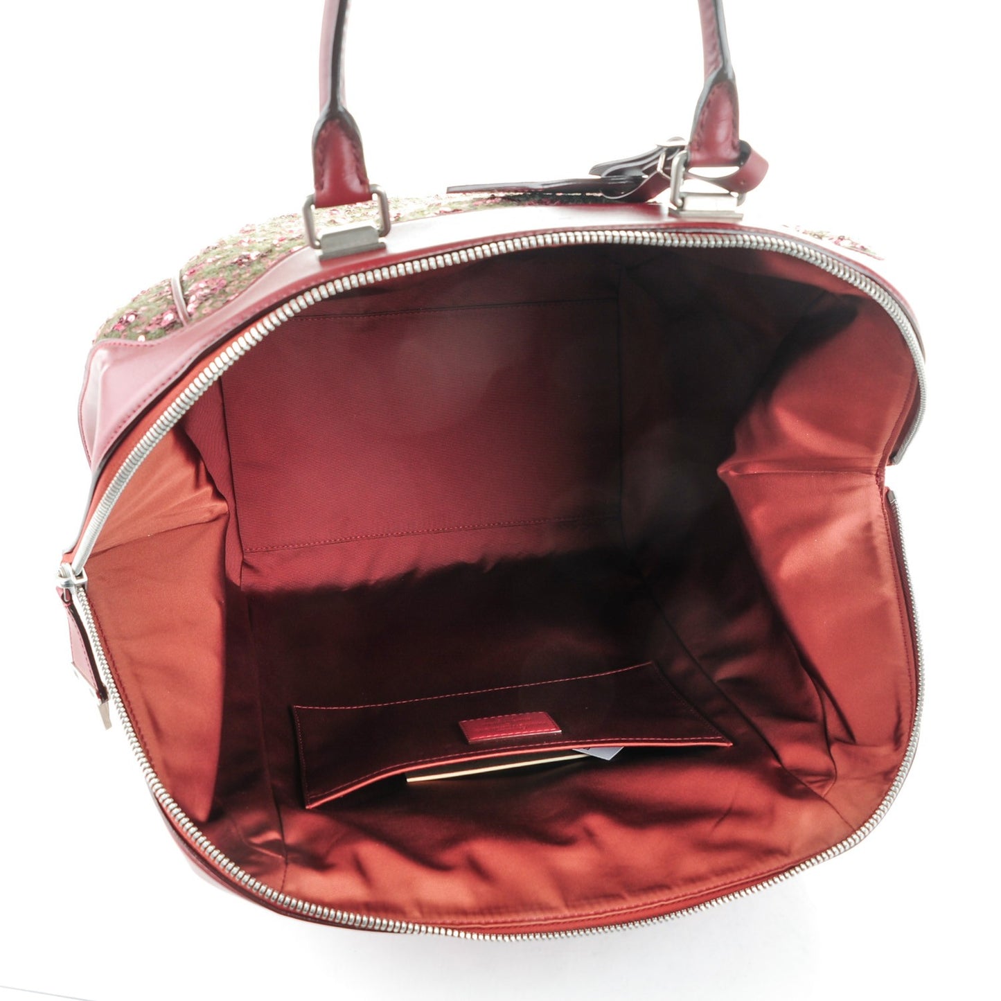 Sequin Monogram Sunshine Express North South Burgundy