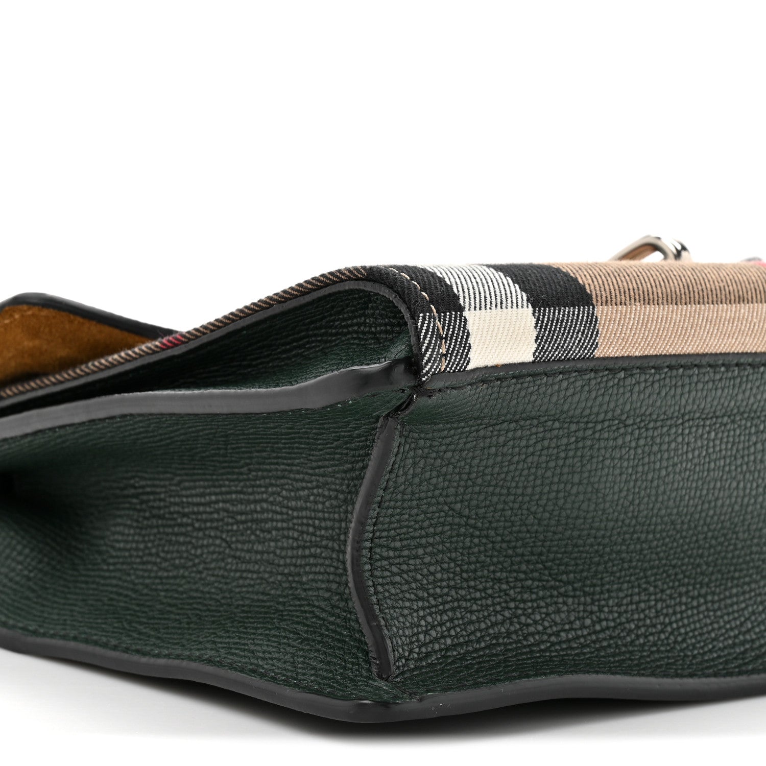 Burberry Derby Calfskin House Check Small Macken Crossbody Bag Dark Bottle Green 10 of 10