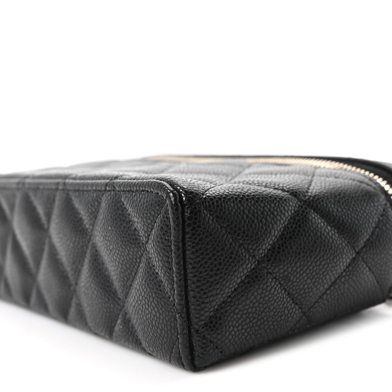 Chanel Caviar Quilted Top Handle Slim Vanity With Chain Black 10 of 11