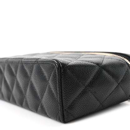 Chanel Caviar Quilted Top Handle Slim Vanity With Chain Black 10 of 11