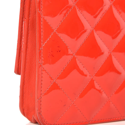 Chanel Patent Quilted Brilliant Wallet On Chain WOC Red 11 of 12