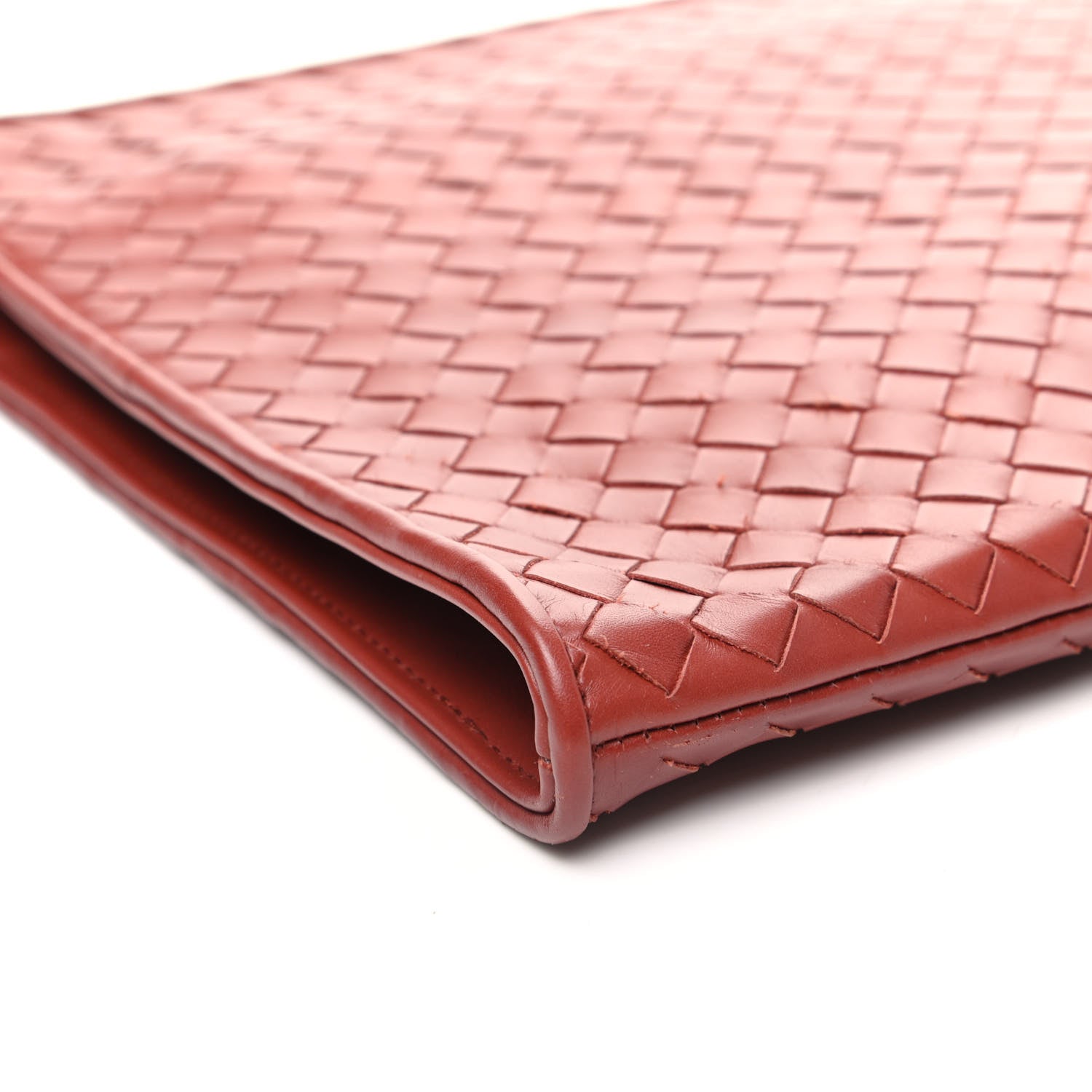 Bottega Veneta Nappa Intrecciato Flat Zip Pouch Brique 7 of 9