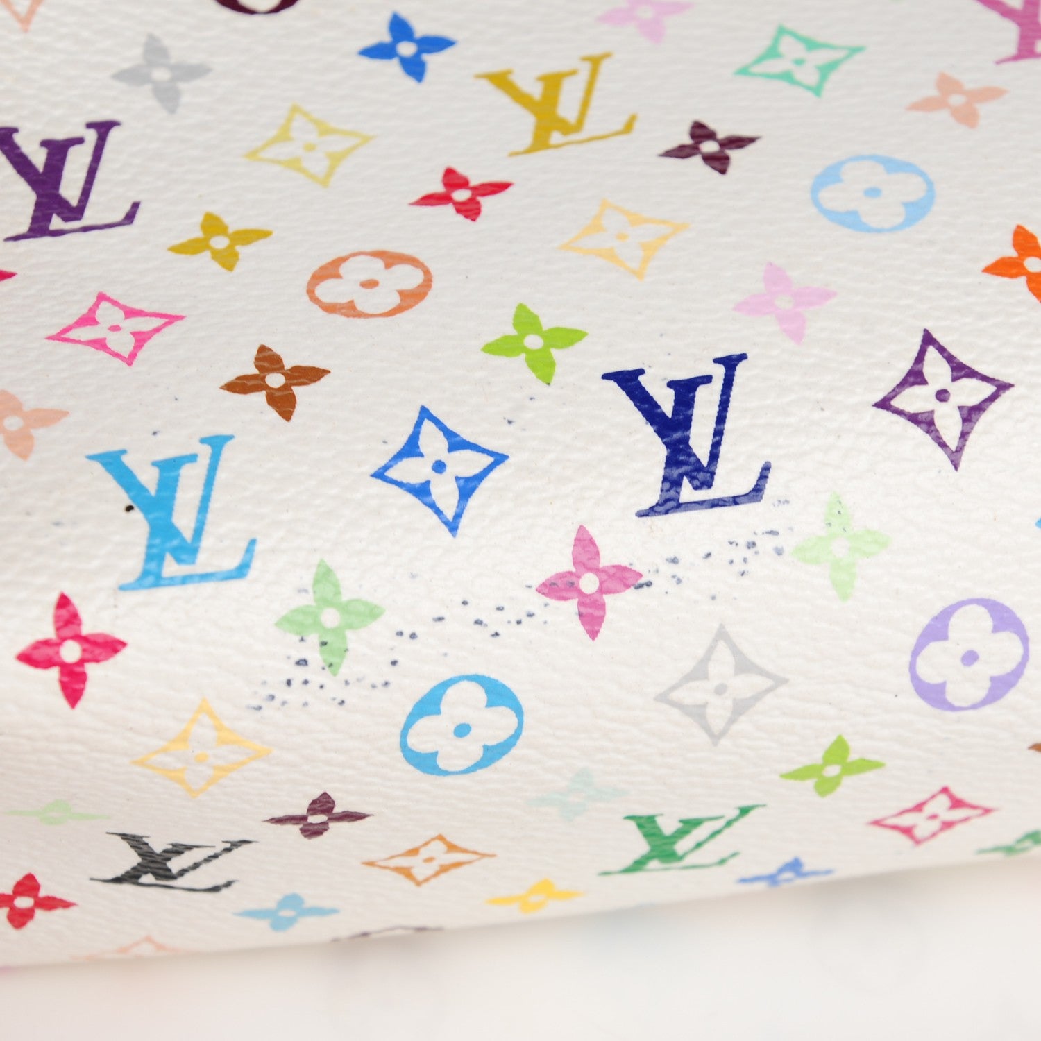 Louis Vuitton Monogram Multicolor Cosmetic Pouch White Litchi 12 of 13