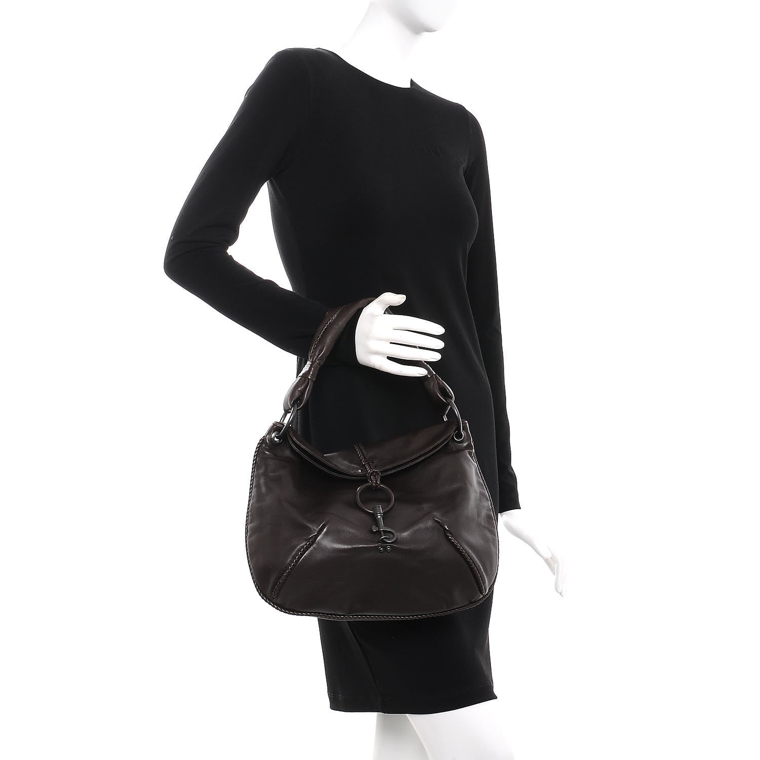 Bottega Veneta Nappa Hobo Ebano 2 of 7
