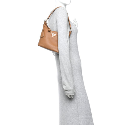 Prada Vitello Daino Soft Mini Shoulder Bag Caramel 2 of 9