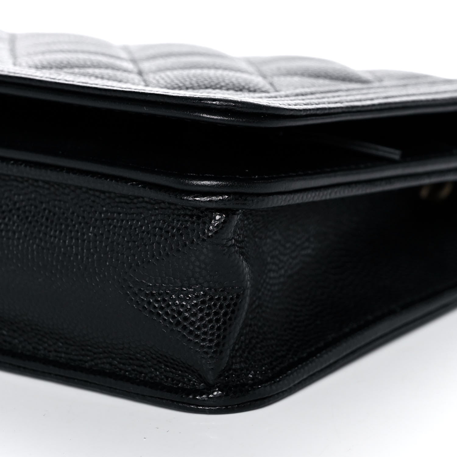 Chanel Caviar Quilted Boy Wallet On Chain WOC Black 9 of 11