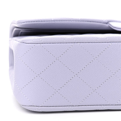 Chanel Caviar Quilted Medium Double Flap Light Purple 9 of 10