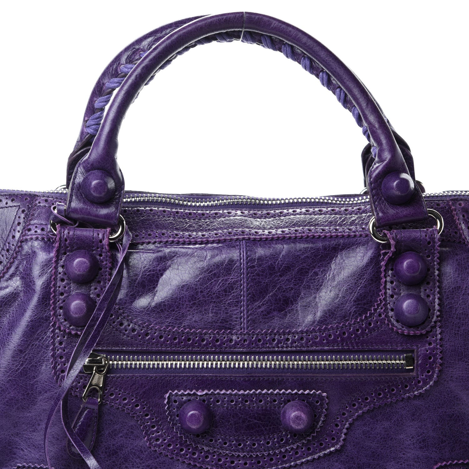 Balenciaga Agneau Giant Brogues Hardware Work Raisin 14 of 14