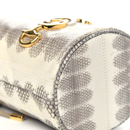 Gucci Snakeskin Mini Zumi Bucket Bag Grey 7 of 9