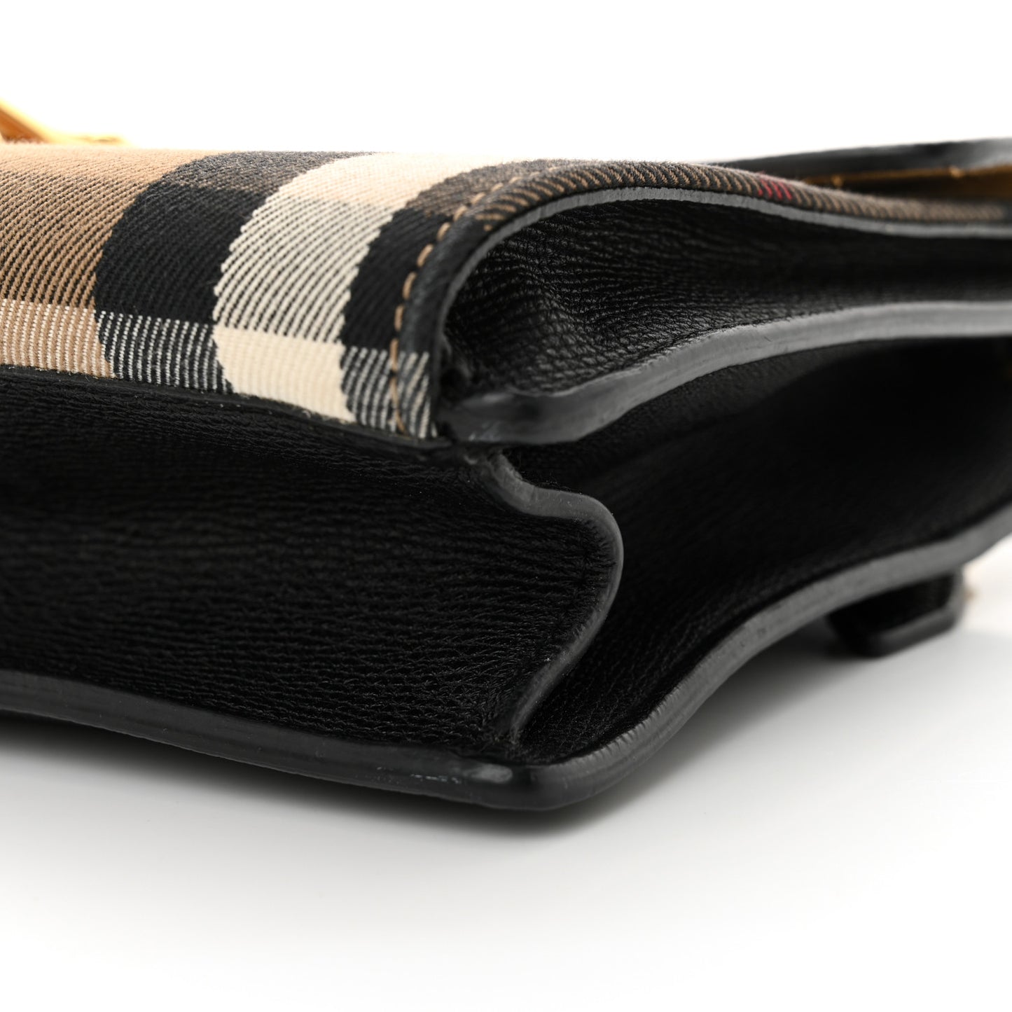 Derby Calfskin House Check Small Macken Crossbody Bag Black