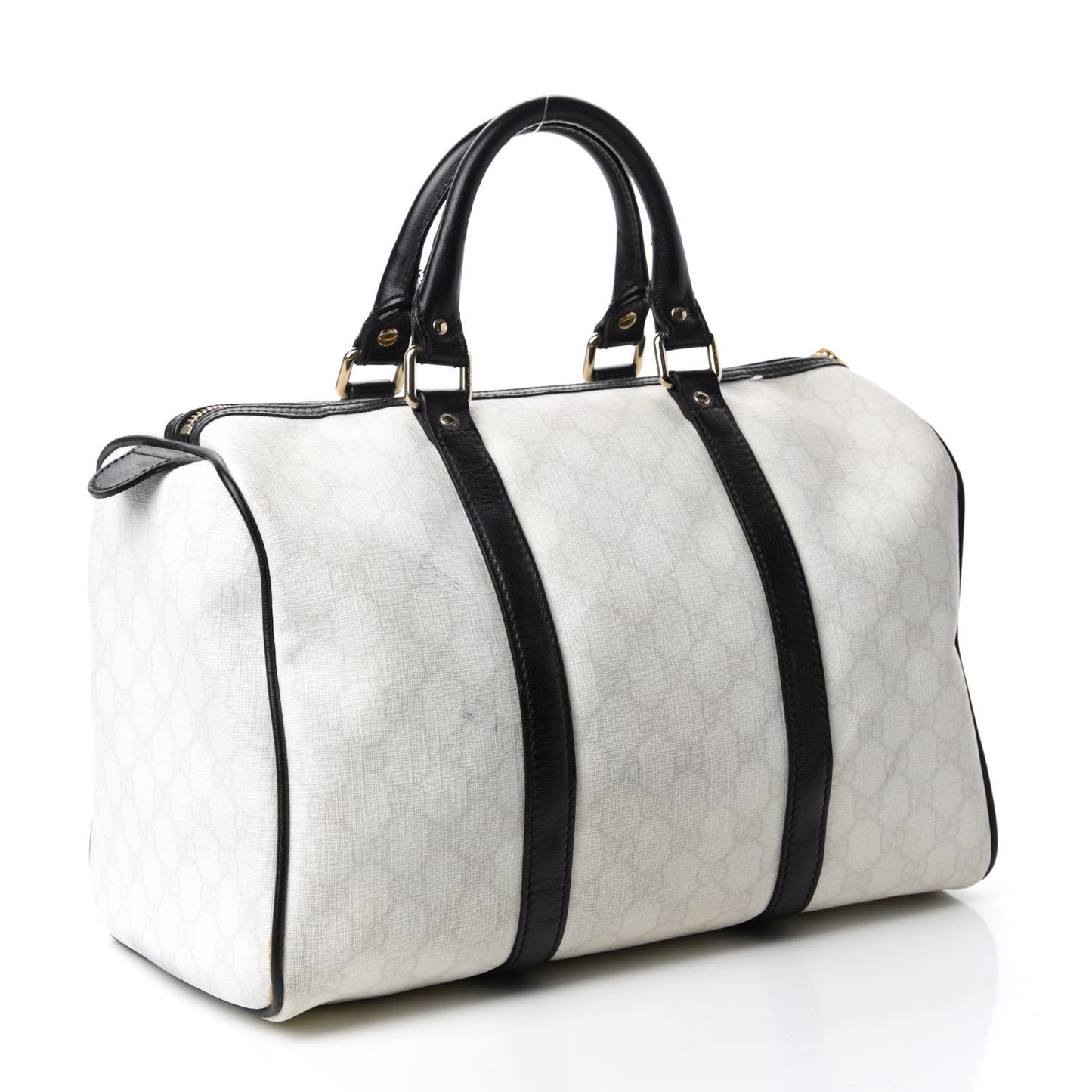 GG Plus Monogram Medium Joy Boston White Black