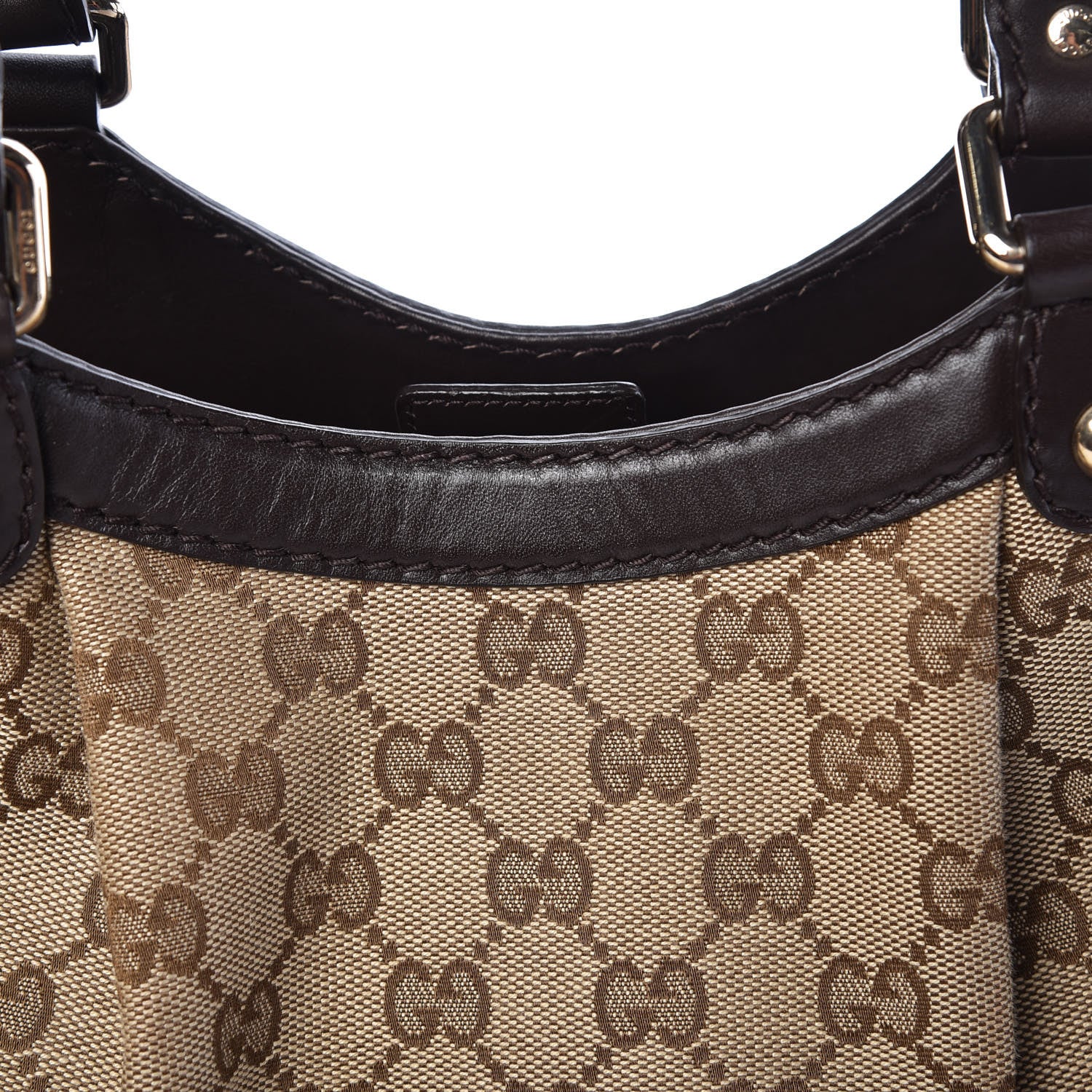 Gucci Monogram Medium Sukey Tote Dark Brown 16 of 17