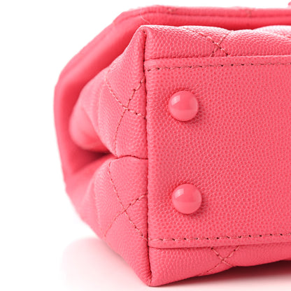 Chanel Caviar Quilted Incognito Extra Mini Coco Handle Flap Pink 9 of 10