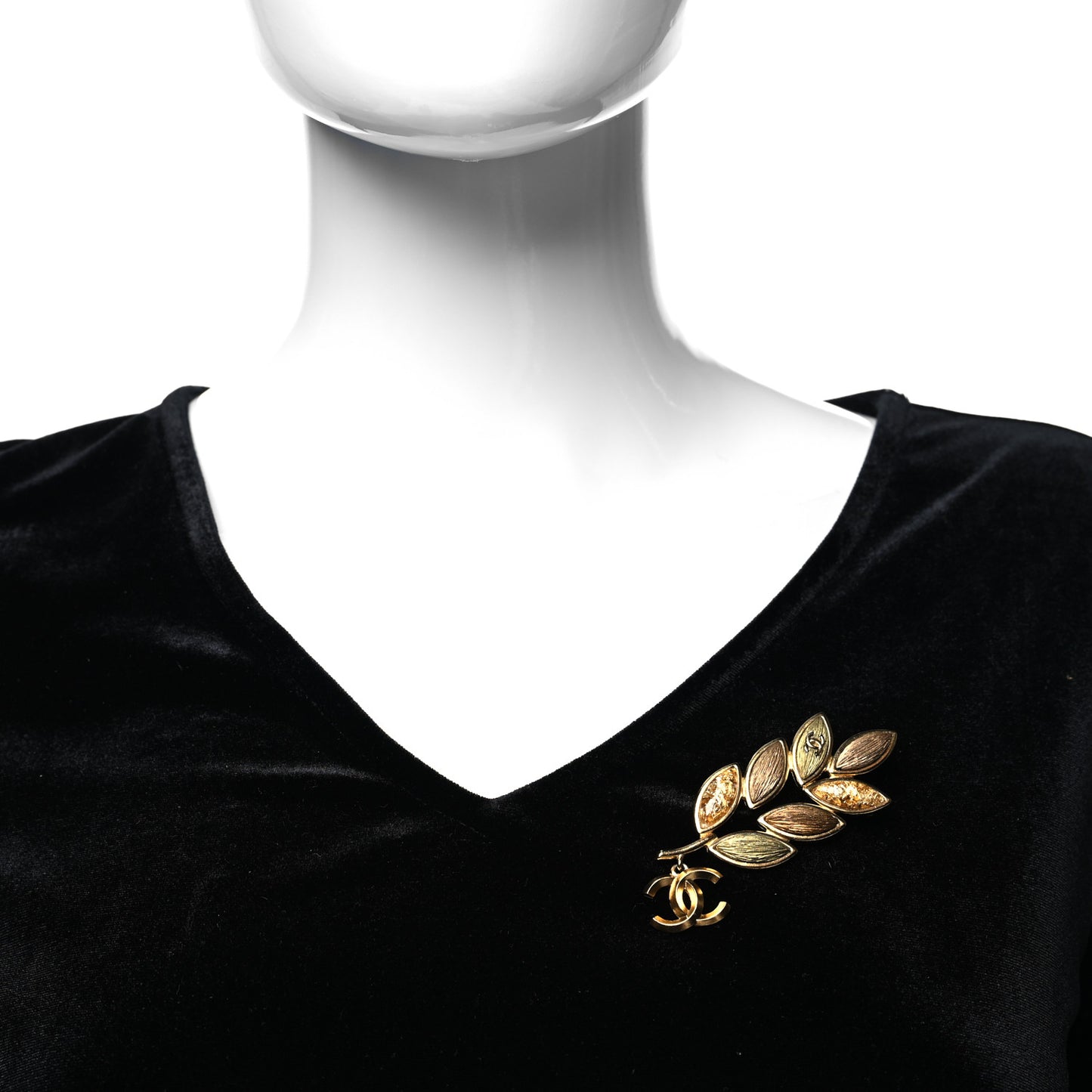 CC Leaf Brooch Gold