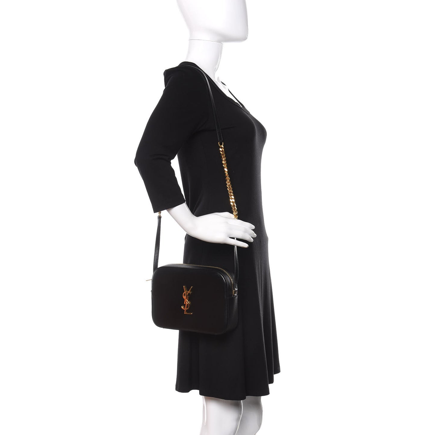 Grain De Poudre Medium Classic Monogram Camera Bag Black