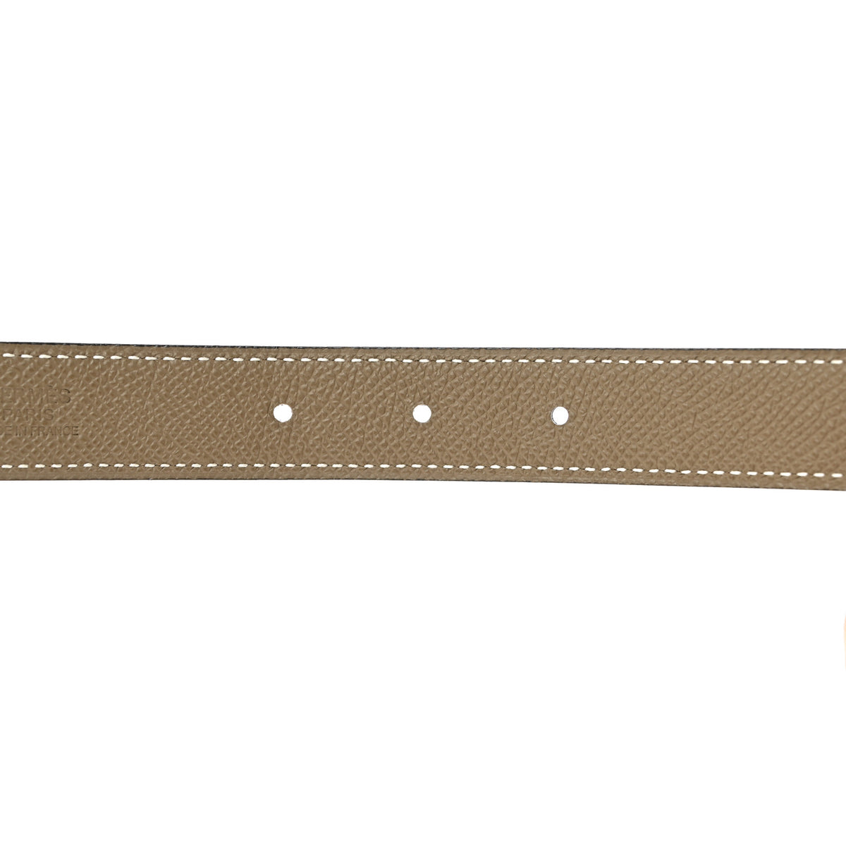 Hermes Swift Epsom 24mm Mini H Belt 75 30 Black Etoupe 5 of 6