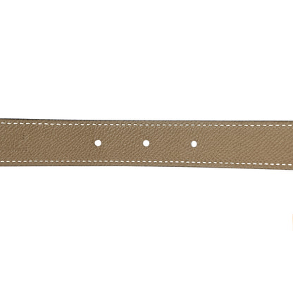 Hermes Swift Epsom 24mm Mini H Belt 75 30 Black Etoupe 5 of 6
