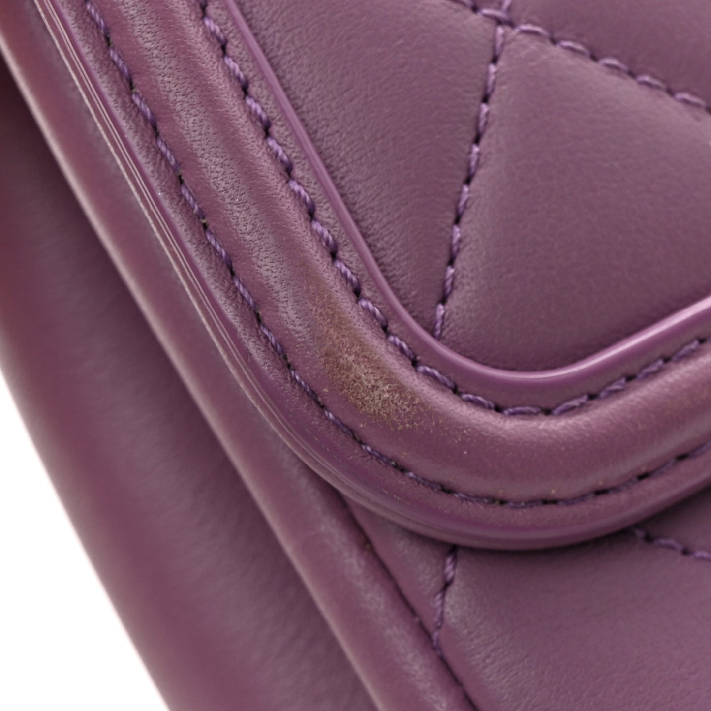 Lambskin Quilted Small CC Filigree Flap Purple