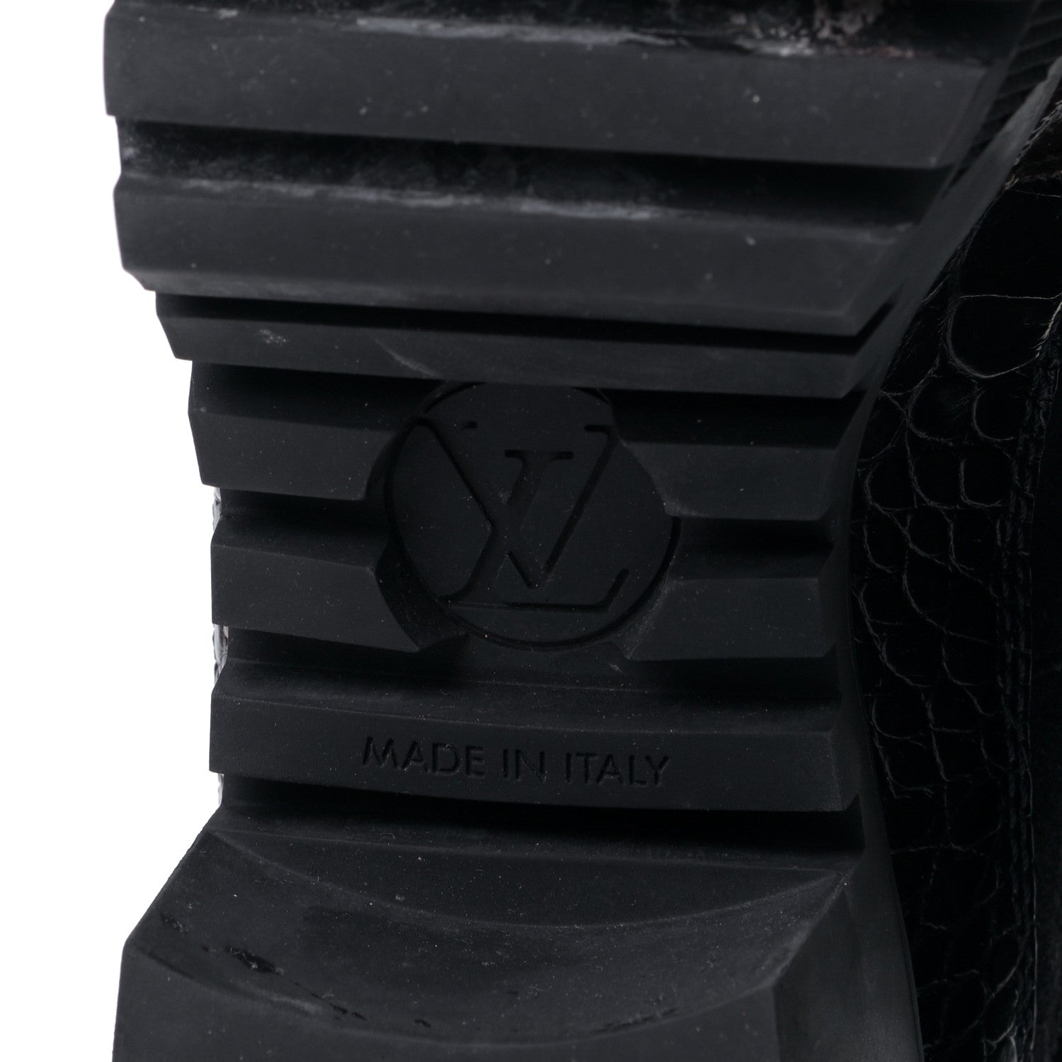 Louis Vuitton Suede Calfskin Crocodile Embossed Patent Monogram Laureate Platform Desert Boots 40 Black 15 of 18