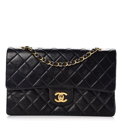 Chanel Lambskin Quilted Medium Double Flap Black 1 of 9