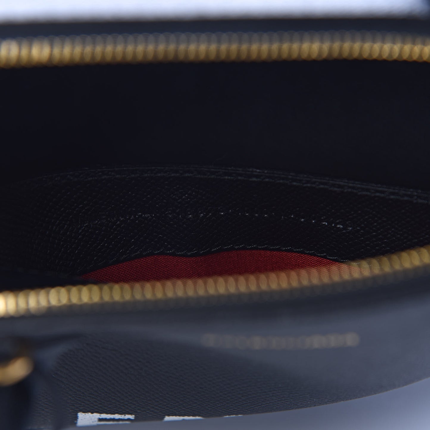 Signature Grained Calfskin Logo S Ville Top Handle Bag Black