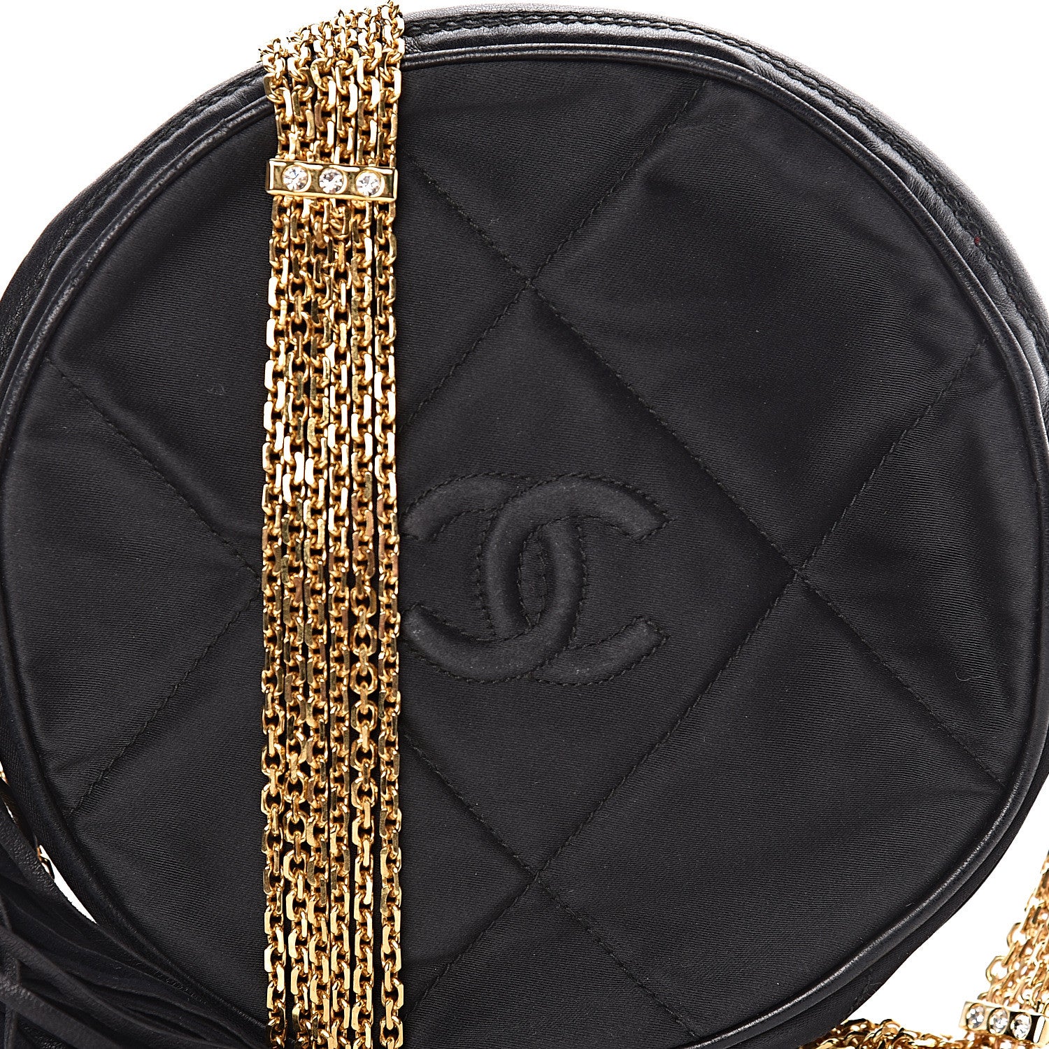 Chanel Satin CC Tassel Crossbody Bag Black 11 of 11