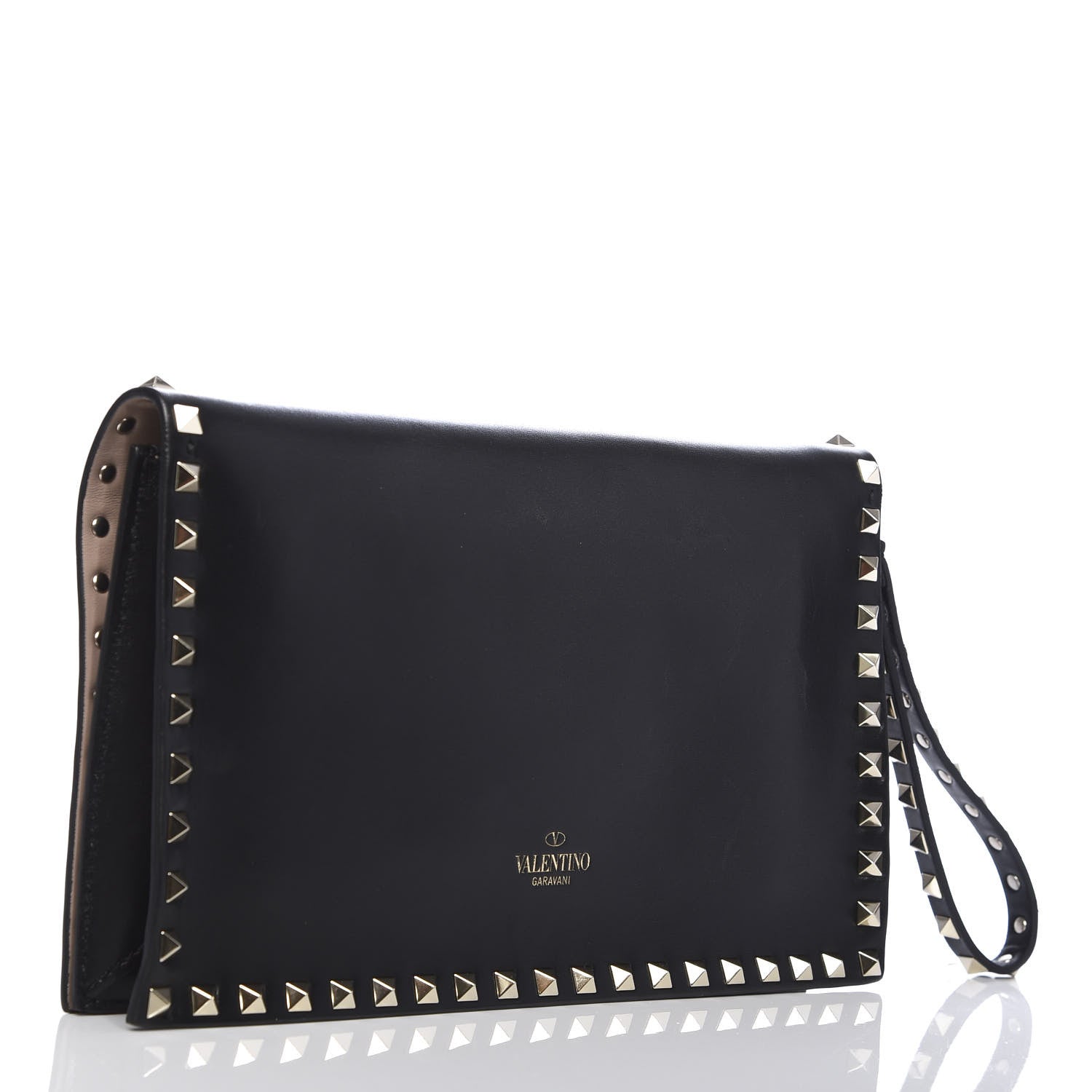 Valentino Garavani Nappa Rockstud Wristlet Clutch Black 3 of 10