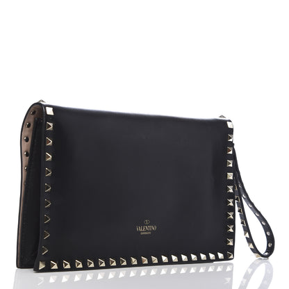 Valentino Garavani Nappa Rockstud Wristlet Clutch Black 3 of 10