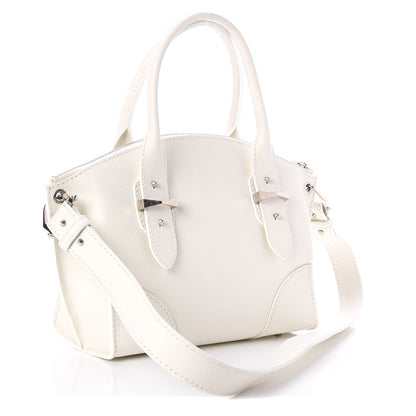 Alexander McQueen Grained Calfskin Small Legend Satchel White 4 of 7