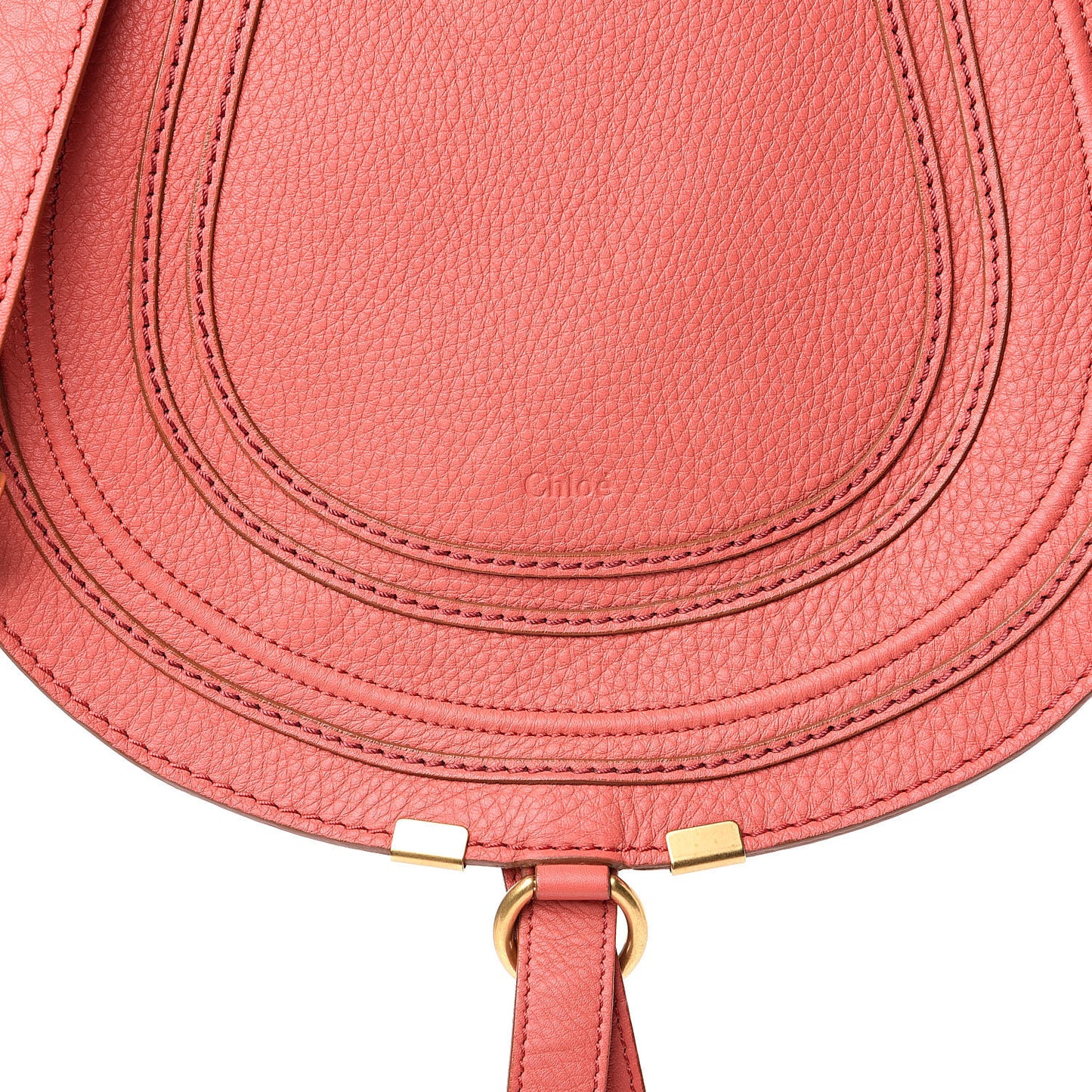 Calfskin Medium Marcie Round Crossbody Bag Paradise Pink