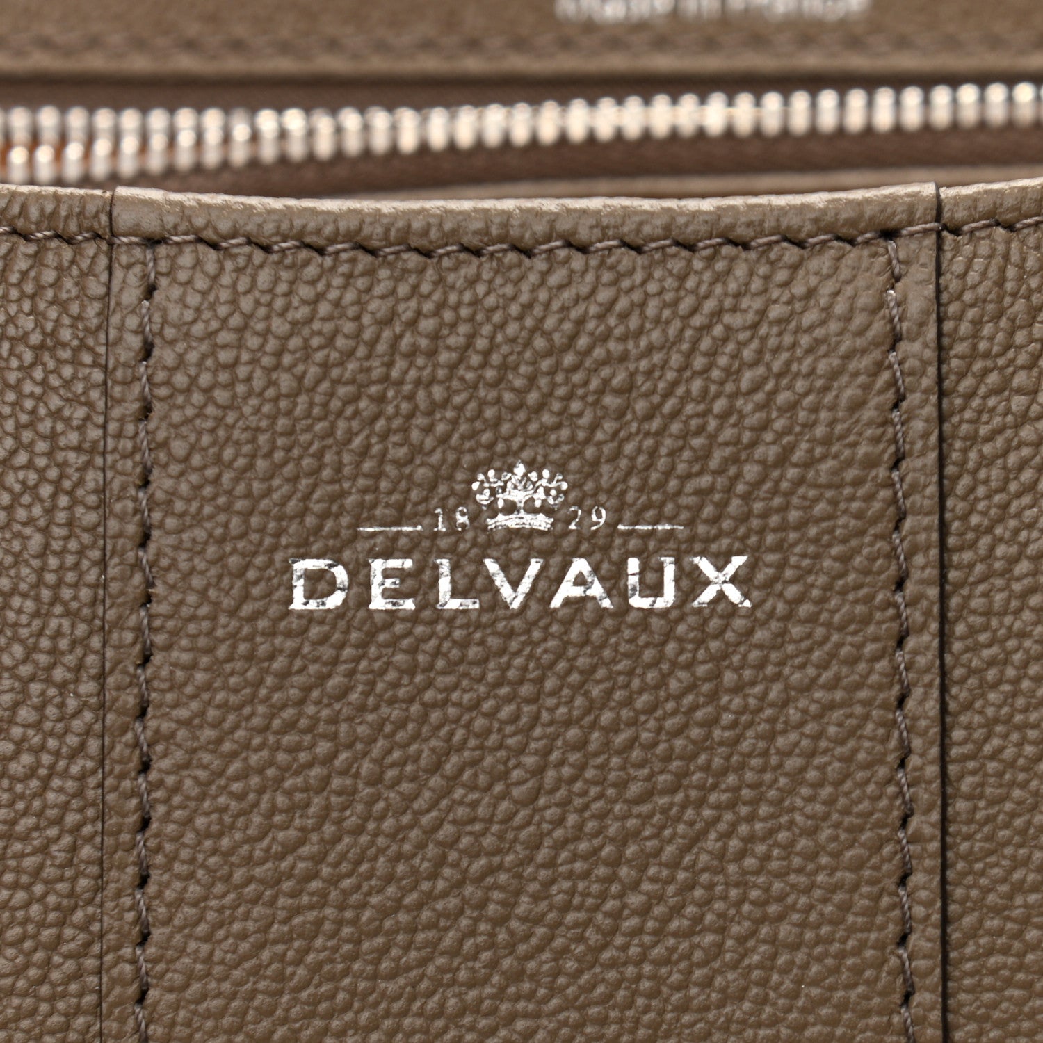 Delvaux Rodeo Calfskin PM Brillant Satchel Taupe 6 of 10