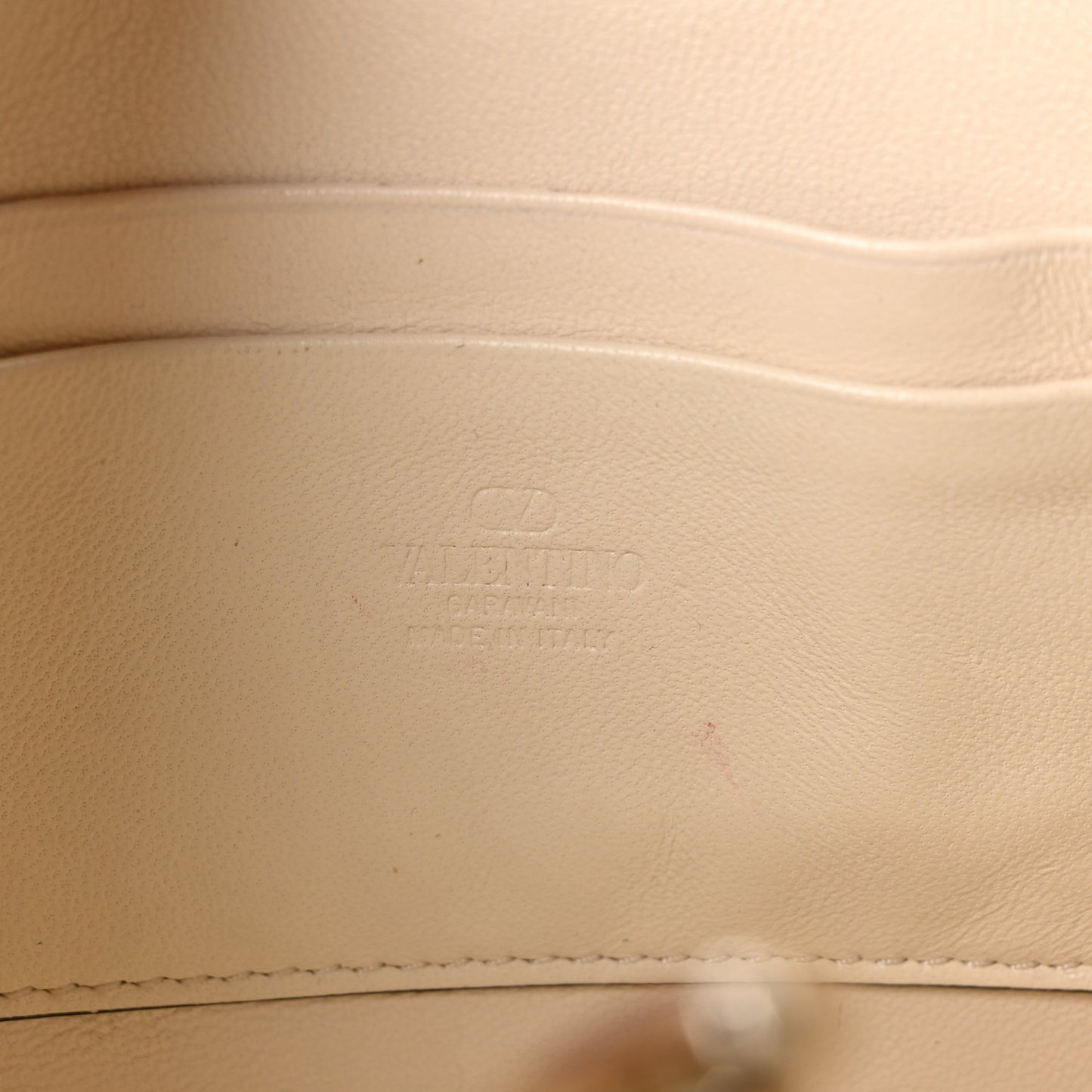 Grainy Calfskin Mini Rockstud Flip Lock Tote Ivory