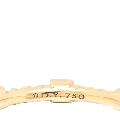 David Yurman 18K Yellow Gold Diamond Cable Collectibles Stack Ring 51 5.75 4 of 5