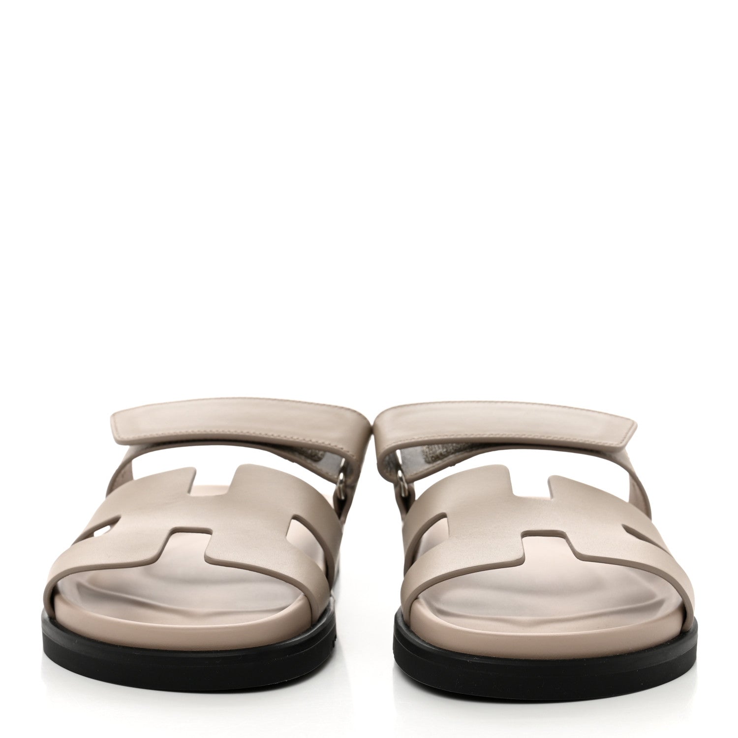 Hermes Calfskin Womens Chypre Sandals 36 Beige Mastic 2 of 9
