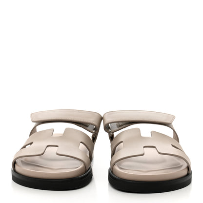 Hermes Calfskin Womens Chypre Sandals 36 Beige Mastic 2 of 9