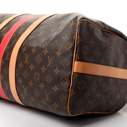 Louis Vuitton Monogram My LV Heritage Keepall Bandouliere 50 Fuchsia Orange 6 of 9