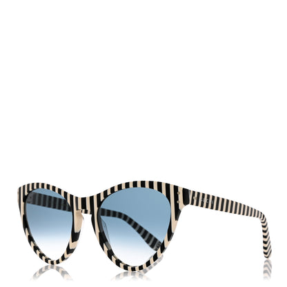 Gucci Cat Eye GG0569S Sunglasses White Black 1 of 8